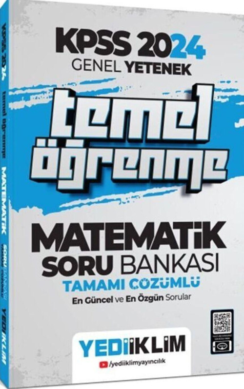 2024 KPSS Genel Yetenek Matematik Temel Öğrenme Tamamı Çözümlü Soru Bankası