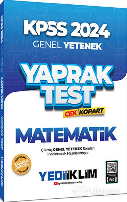 2024 KPSS Genel Yetenek Matematik Çek Kopart Yaprak Test