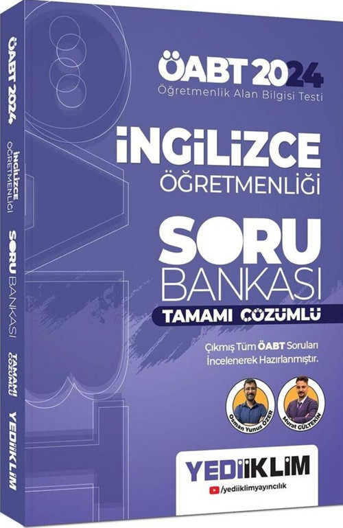 2024 ÖABT İngilizce Öğretmenliği Tamamı Çözümlü Soru Bankası