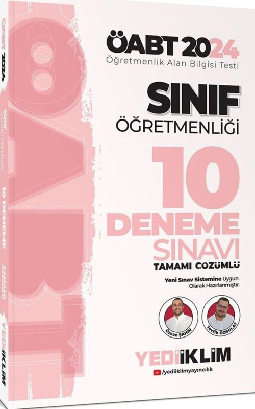 2024 ÖABT Sınıf Öğretmenliği Tamamı Çözümlü 10 Deneme Sınavı