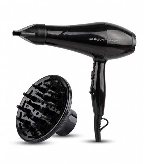 PowerX SN6SKRT25S AC Motorlu 2 Kademe Isı 3 Kademe Hız Ayarlı Saç Kurutma Makinesi 2200W Siyah