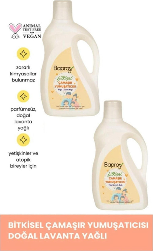 Bitkisel Çamaşır Yumuşatıcısı Doğal Lavanta Yağlı 1l X2