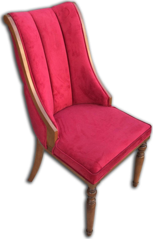 Sandalye 13688 SAFİR Papel Kapitone Kayın RETRO Model Ort Babyfac kırmızı kumaş