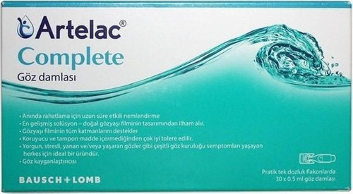 Artelac Complete Tek Dozluk Damla 30*0,5ml