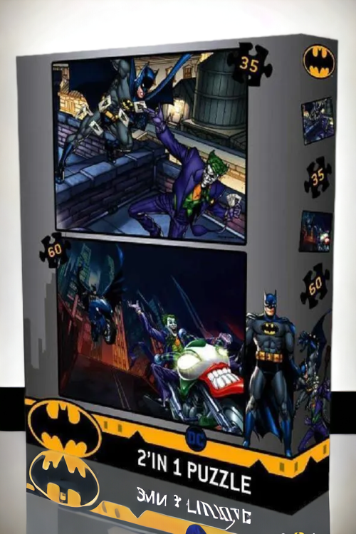 Batman ve Joker 2 si 1 arada Puzzle 35 ve 60 Parça Puzzle Yapboz Seti | Oyun Seti BT7616