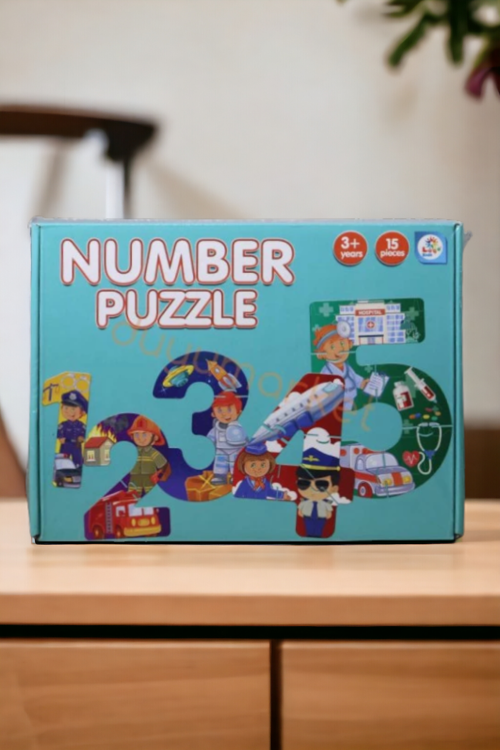 Eğitici Numara Puzzle Meslekler 15 Parça Oyun Seti Kutulu Set LC7478