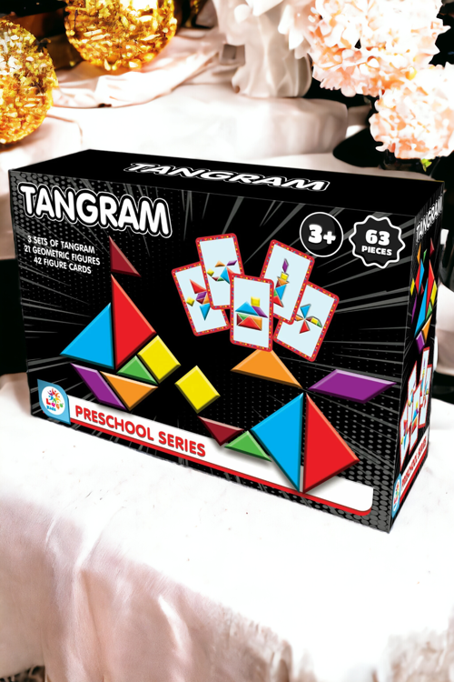 Eğitici Tangram 63 Parça Öğrenme Oyun Seti | Kutulu Oyun Set LC7493