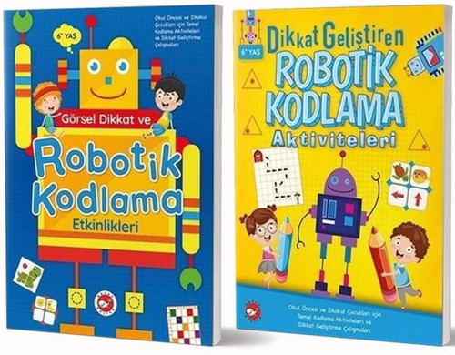 6+ Yaş İçin Temel Kodlama Aktiviteleri Seti - 2 Kitap Takım