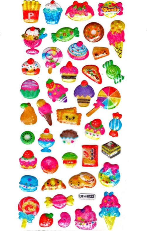 Işıltılı Sticker Kabartmalı Stiker Defter Planlayıcı Etiket (Dfh022)-18x9cm - Pasta Şeker