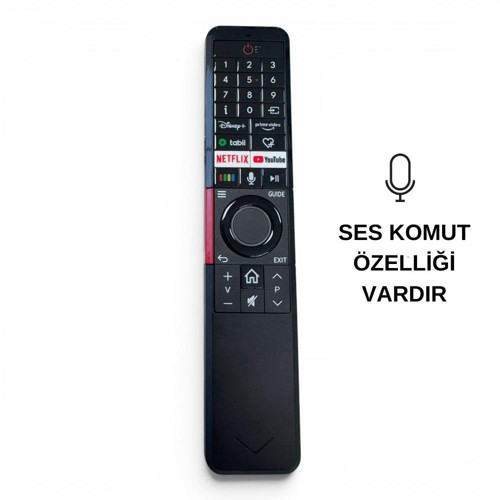 Vestel Uyumlu Google Play Android Tv Kumandası - Ses Komutlu