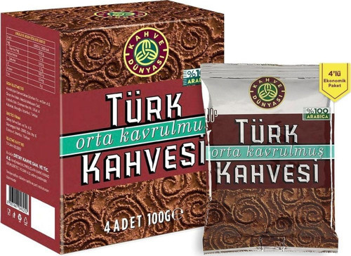 4'lü Orta Kavrulmuş 100g Türk Kahvesi