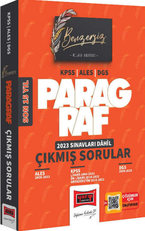 2024 Benzersiz Paragraf KPSS-ALES-DGS Son 15 Yıl Çıkmış Sınav Soruları (2023 Dahil)