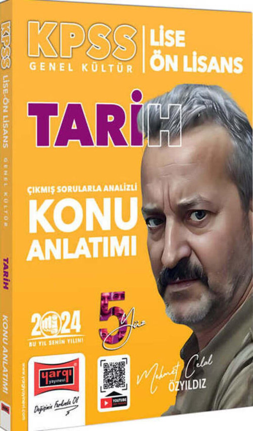 2024 KPSS Lise Ön Lisans 5Yüz Ekibi Tarih Çıkmış Sorularla Desteklenmiş Konu Anlatımı (Mehmet Celal Özyıldız)