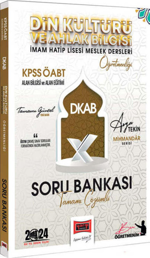 2024 KPSS ÖABT Mihmandar Serisi DKAB-Din Kültürü ve Ahlak Bilgisi-İHL Öğretmenliği Tamamı Çözümlü Soru Bankası