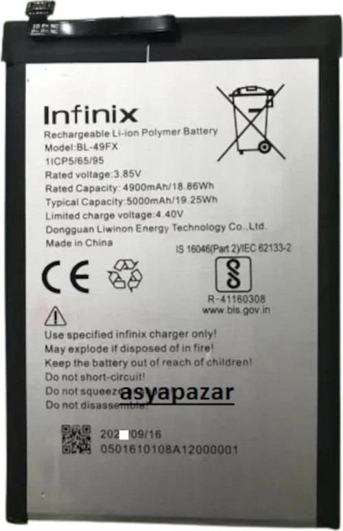 Infinix Hot 9 - Hot 9 Play Pil Batarya Bl-49Fx Hot9 Pil