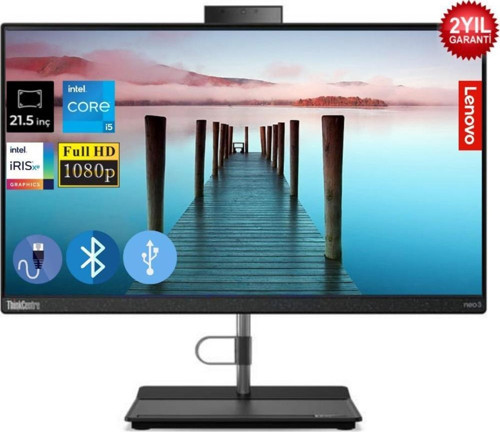 Thinkcentre Neo 30A İ5-1235U 12GB 256GB M.2 SSD 12B3003XTX ATL12 21.5" W11Pro All In One Bilgisayar