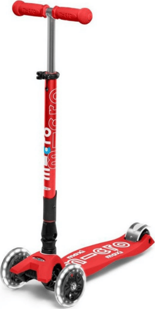 Maxi Scooter Deluxe Foldable 3 Tekerlekli Scooter LED Red Kırmızı
