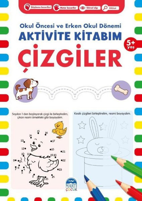 Aktivite Kitabım - Çizgiler 5+ Yaş - Okul Öncesi ve Erken Okul Dönemi