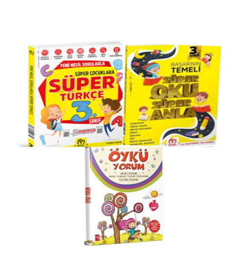 3. Sınıf Yeni Nesil Sorularla Süper Türkçe+ Süper Oku Anla +Öykü Yorum