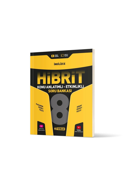 Hız Yayınları 8. Sınıf İngizlice Hibrit Soru Bankası