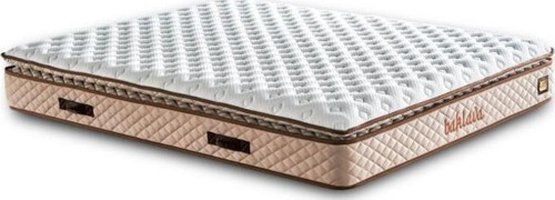 Baklava Yatak 140x190 cm Çift Kişilik Ultra Ortopedik Çok Sert Pedli Lüks Yatak 30 cm Krem Kumaş