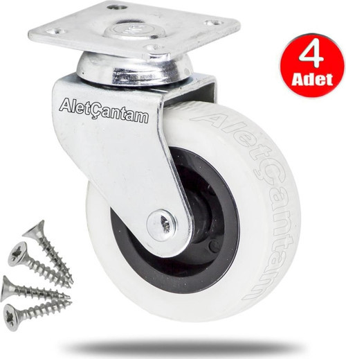 Aletçantam 50mm Bilyalı Mobilya Tekeri Masa Sehpa Dolap Tekerlek -4 Adet