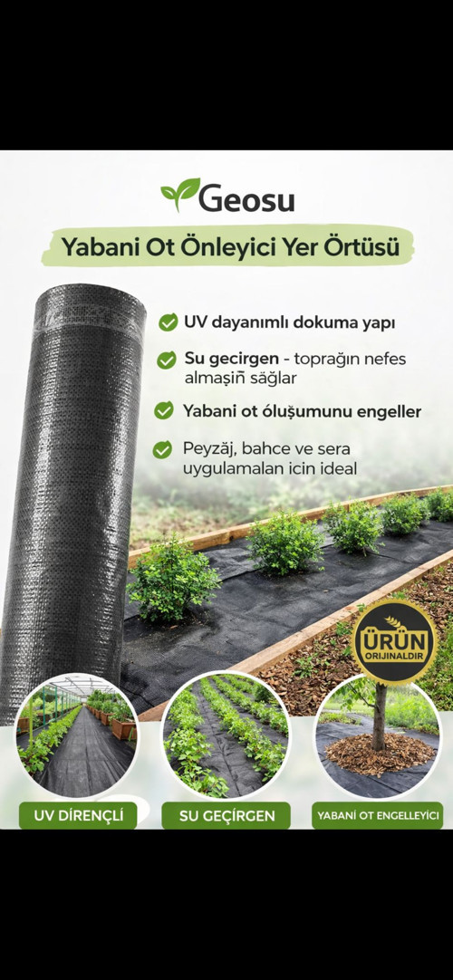 (1,50*50 Mt) Jüt /malç Taban Örtüsü-Sera Yerörtüsü-Peyzaj Uygulama Örtüsü Yabani Ot Engelleme Örtüsü