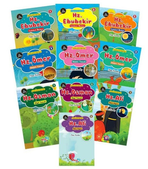 Çocuklar İçin Hikayelerle Dört Halife Hayatı Seti - 10 Kitap Takım