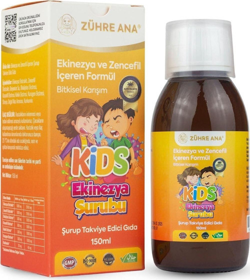 Kids Öksürük Şurubu Çocuklar Için - Ekinezya Ve Zencefil Içeren Şurup 150 Ml