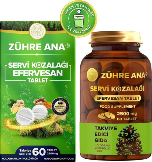 Servi Kozalağı Efervesan Tablet 2500 Mg 60 Tablet