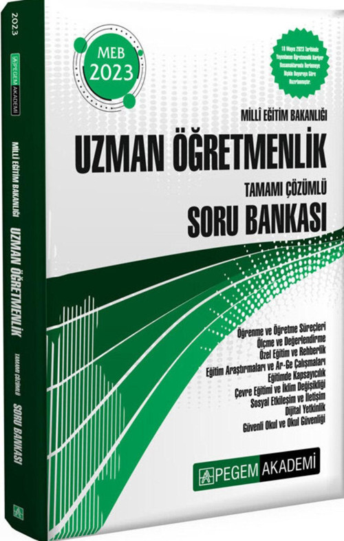 2023 Milli Eğitim Bakanlığı Uzman Öğretmenlik Soru Bankası