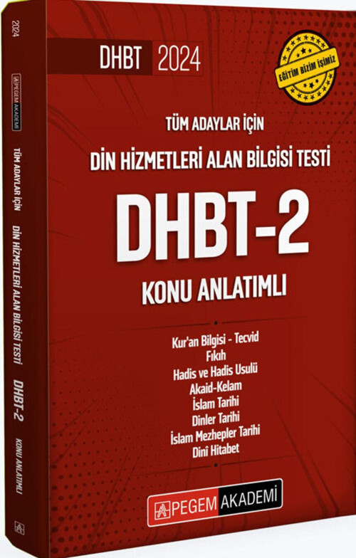 2024 Din Hizmetleri Alan Bilgisi Testi DHBT-2 Konu Anlatımlı
