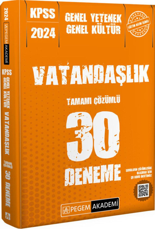 2024 KPSS Genel Yetenek Genel Kültür Vatandaşlık 30 Deneme