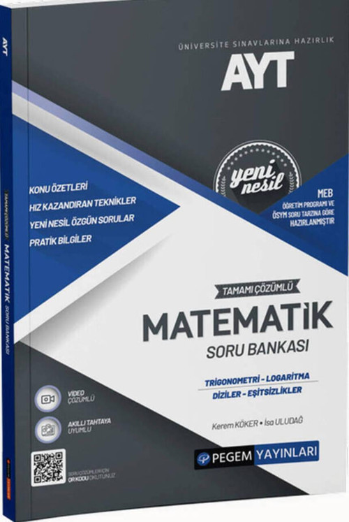 AYT Matematik Trigonometri-Logaritma-Diziler-Eşitsizlikler Soru Bankası