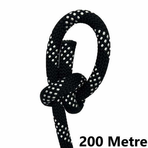 Orca 11 mm 200 Metre Polyamid Statik Halat Tip A Kurtarma Dağcı İpi Siyah