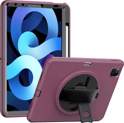 Qpen iPad Air 10.9 inç 3/4/5 Nesil Uyumlu Hand Strap Tablet Kılıfı