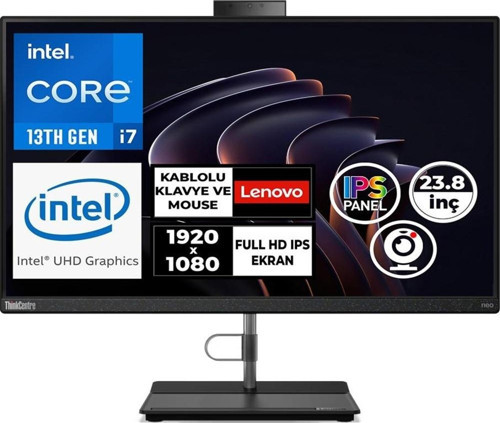 Thinkcentre Neo 30A 24 Gen 4 Intel Core I7-13620H 16GB 512GB SSD Freedos 23.8" Fhd AIO 12K0A05CTR
