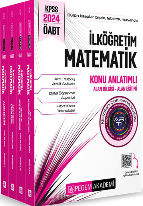 2024 KPSS ÖABT İlköğretim Matematik Konu Anlatımlı (4 Kitap)