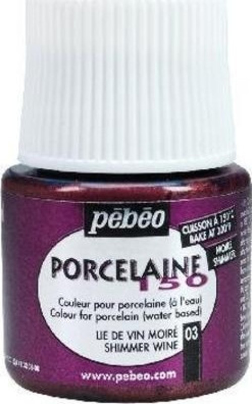 Porcelaine 150 Fırınlanabilir Porselen Boyası (Metalik) 103 Shimmer Wine