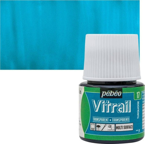 Vitrail Cam Boyası 45 ml. 17 Turquoise Blue