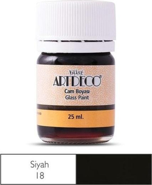 Cam Vitray Boyası 25 ml. 18 SİYAH