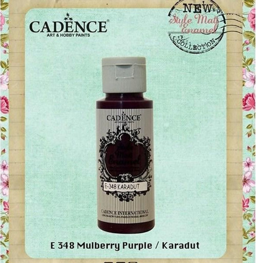 Style Matt Enamel Cam & Porselen Boyası 59 ml. E-348 Karadut