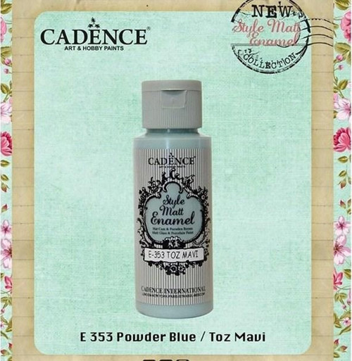 Style Matt Enamel Cam & Porselen Boyası 59 ml. E-353 Toz Mavi