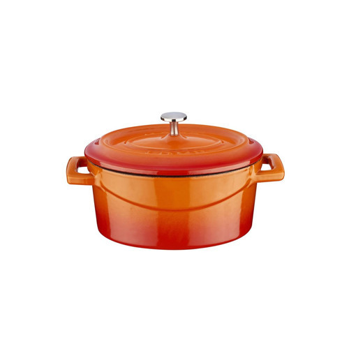 Metal Oval Mini Tencere, Turuncu