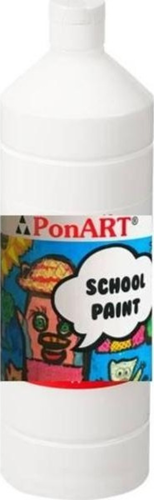 School Paint Tempera Boya 1000 ml. PSP-2200 BEYAZ
