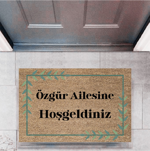 Kapı Önü Paspası Dekoratif Dijital Baskı Kişiye Özel P-2313
