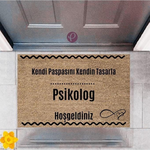 Kapı Önü Paspası Dekoratif Dijital Baskı Psikolog P-2529