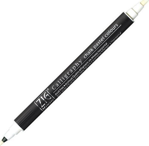 Calligraphy Chalk Pastel Çift Uçlu Kaligrafi Kalemi PASTEL BEYAZ