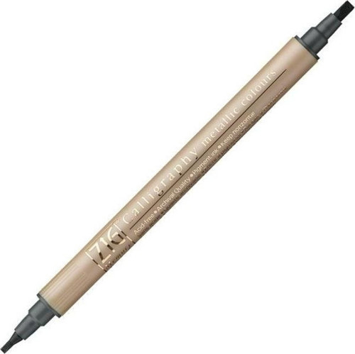 Çift Uçlu Yaldızlı Kaligrafi Kalemi 2 mm + 3.5 mm 127 Metallic Black