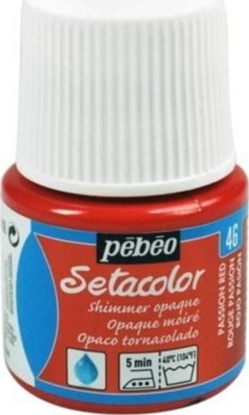 Setacolor Shimmer (Pırıltılı) Opak Kumaş Boyası 46 PASSION RED